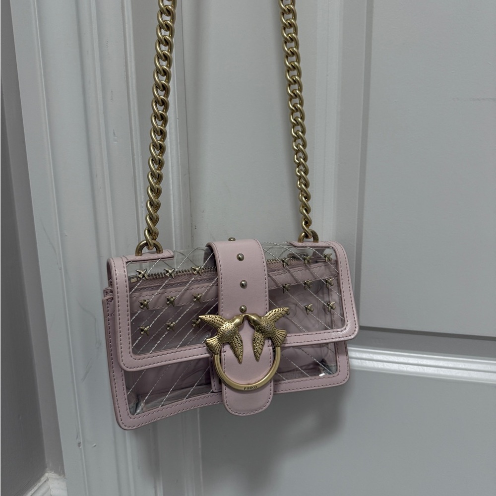 Pink Quilted Chain Shoulder Bag